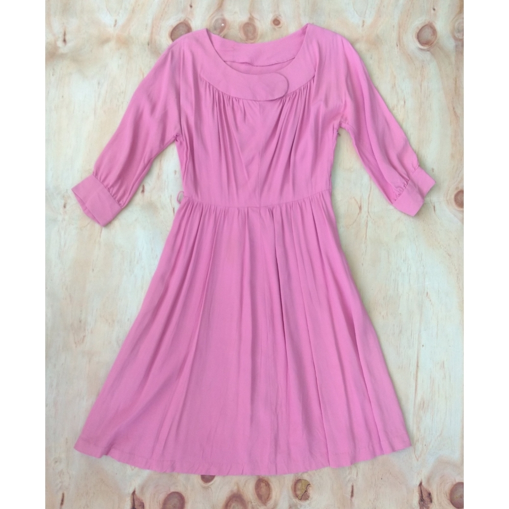 Vintage 40s 50s Cocktail Dress Small Medium Wounded Bird